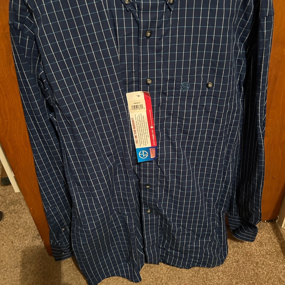 Wrangler Blue Checkered Casual Shirt